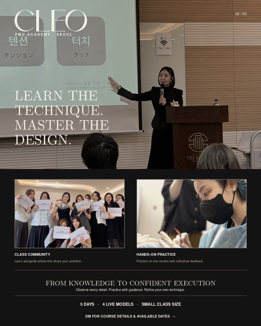 Sunha Kim teaching, CLEO class community and supervised hands-on practice